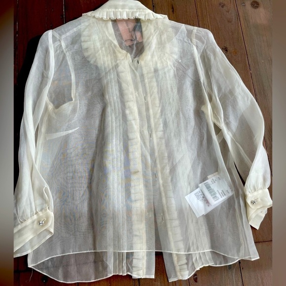 Miu Miu organza crystal embellished blouse NWT - Picture 2 of 5